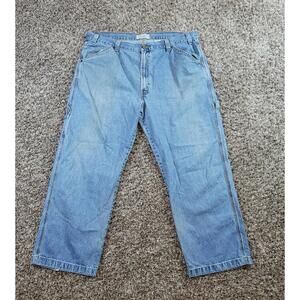 Levi's Signature Carpenter jeans Men’s 42x30 Blue Denim Distressed Baggy